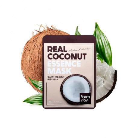 Тканевая маска для лица с экстрактом кокоса REAL COCONUT ESSENCE MASK 23мл Картинка №21